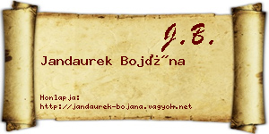 Jandaurek Bojána névjegykártya